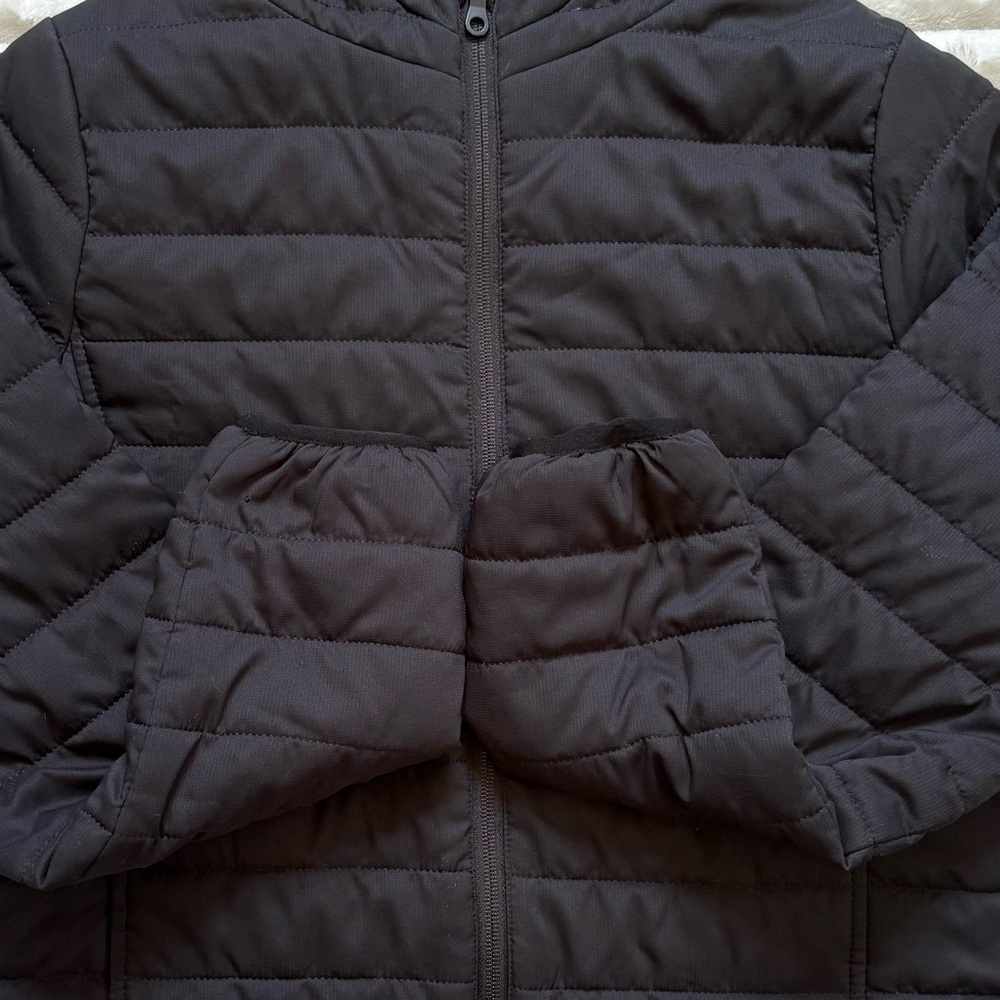 Girlfriend Collective Packable Puffer Jacket Hooded Black Womens Medium - Picture 5 of 10